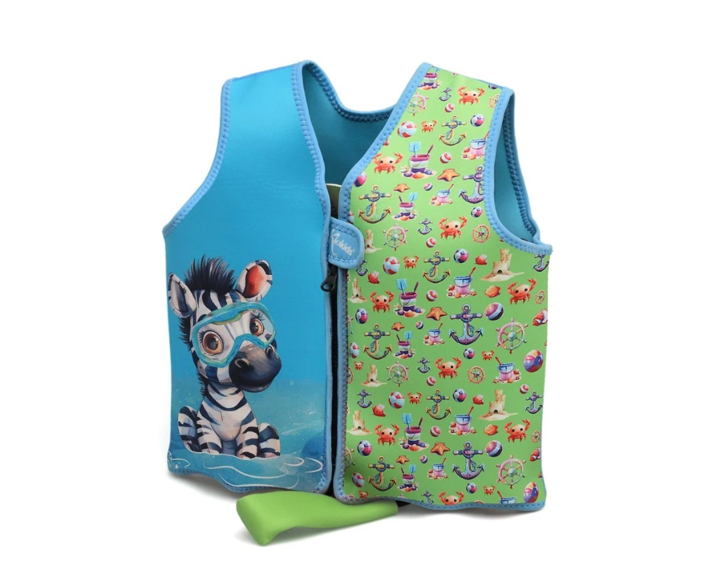 CHALECO NEOPRENO CEBRA  AZUL TALLA M